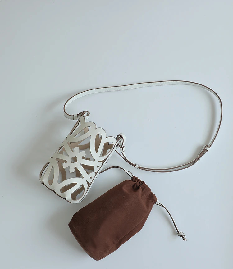 Retro Vacation Style Hollow Out Bucket Crossbody Shoulder Phone Bag 240726 0f8f