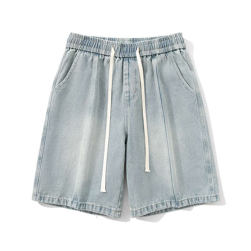 Shorts Loose Straight Leg Summer Thin Style Teenage Jeans Mens New Casual Five Quarter Pants Sport Plaid Trousers Men Pants Cotton Half Pants for Men