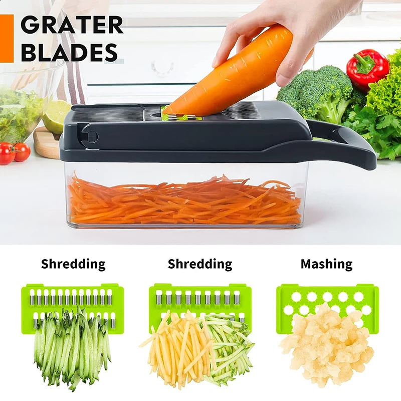 Multi-Functional Vegetable Cutter Household Potato Slicer Kitchen Radish Grater Slicer Kitchen Home Fruit Vegetable Tools 240726