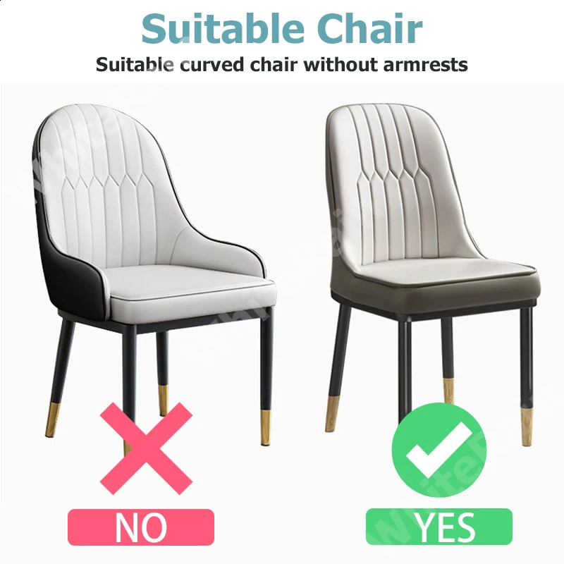 Stretch Curved Back Dining Chair Cover Jacquard Elastic Arc Seat Covers Washable Antidirty Stool Slipcover for Home Decor 1PC 240725