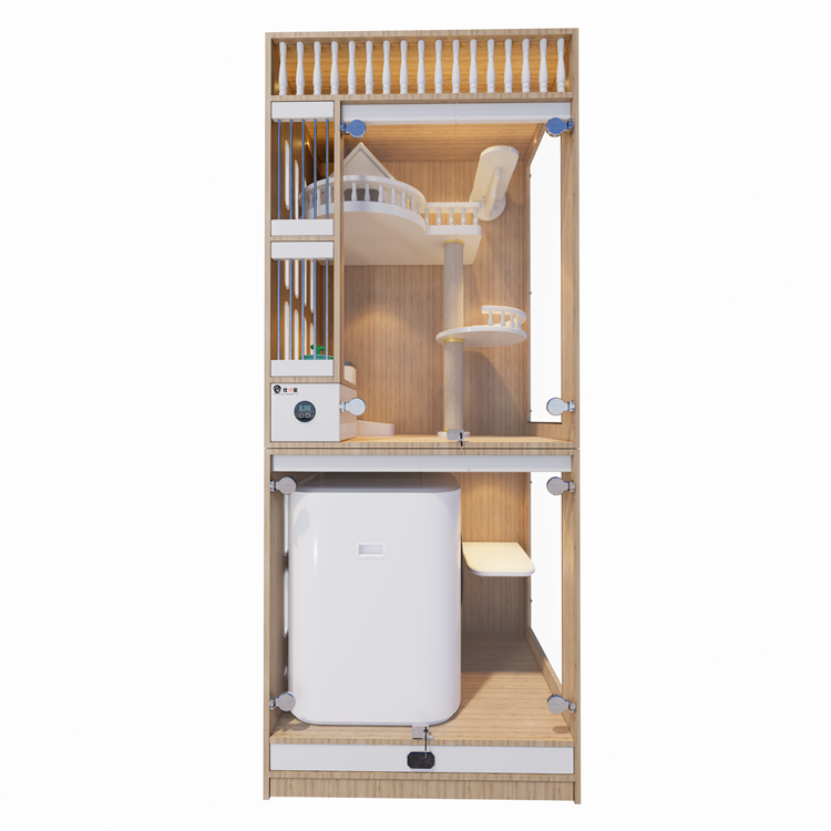 Hidden Cat toilet Cabinet Cat Cage Villa with Cat litter Automatic box