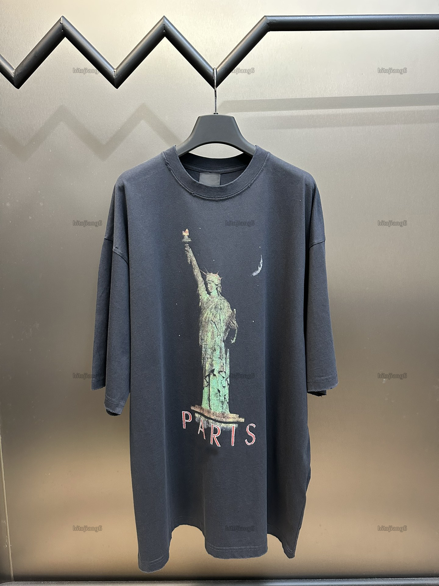 Designer Mens T Shirt Paris Liberty cotton jersey T-shirt Summer Fashion clothes Casual streetwear Washed Short Sleeve Man Tee Woman Tops Clothing US/EU Size S-XL