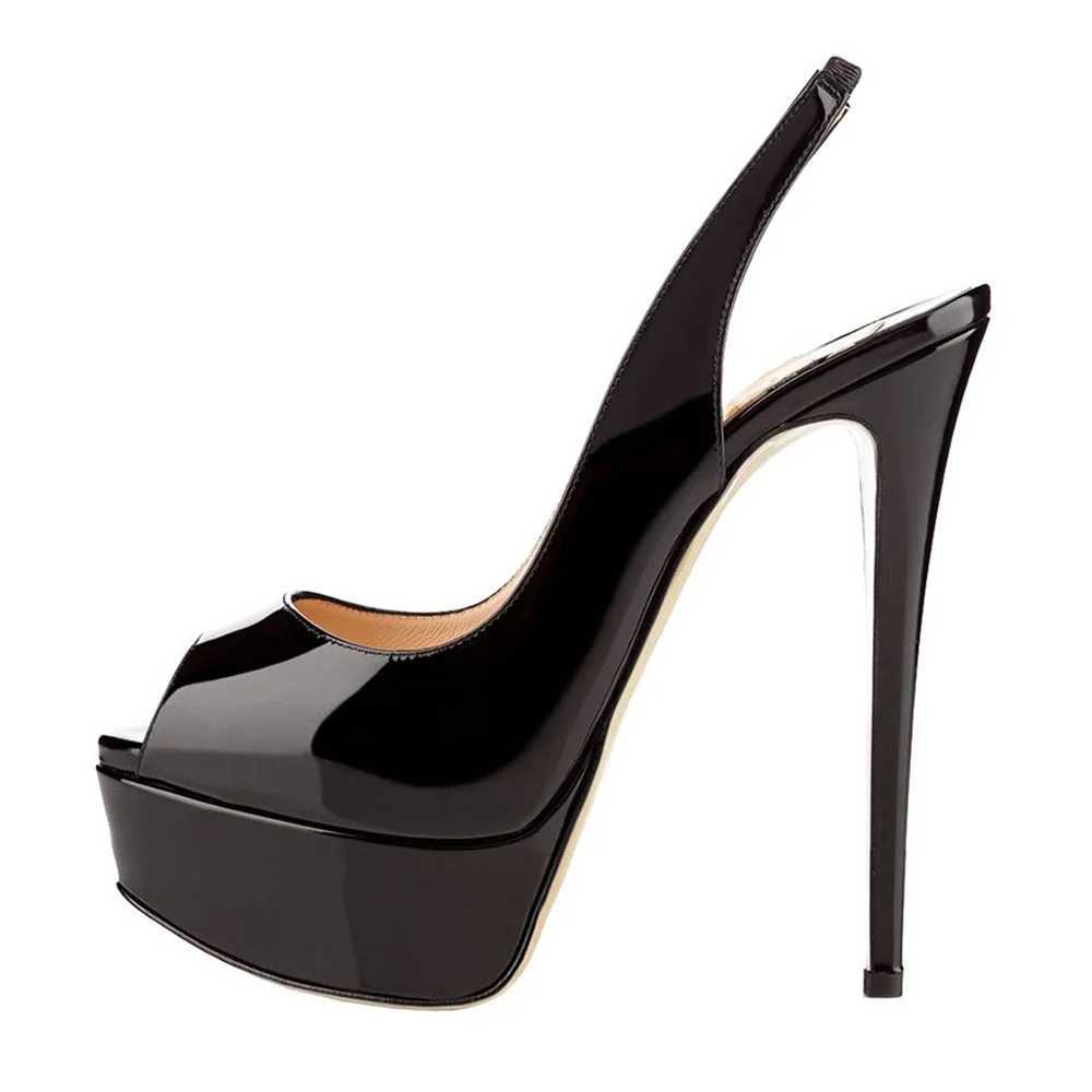 Large Size 44 Womens Stilettos Pumps 14CM Platform Super High Heels Sexy Open Toe Sandals Gladiator Party Dress Women Shoes W250514