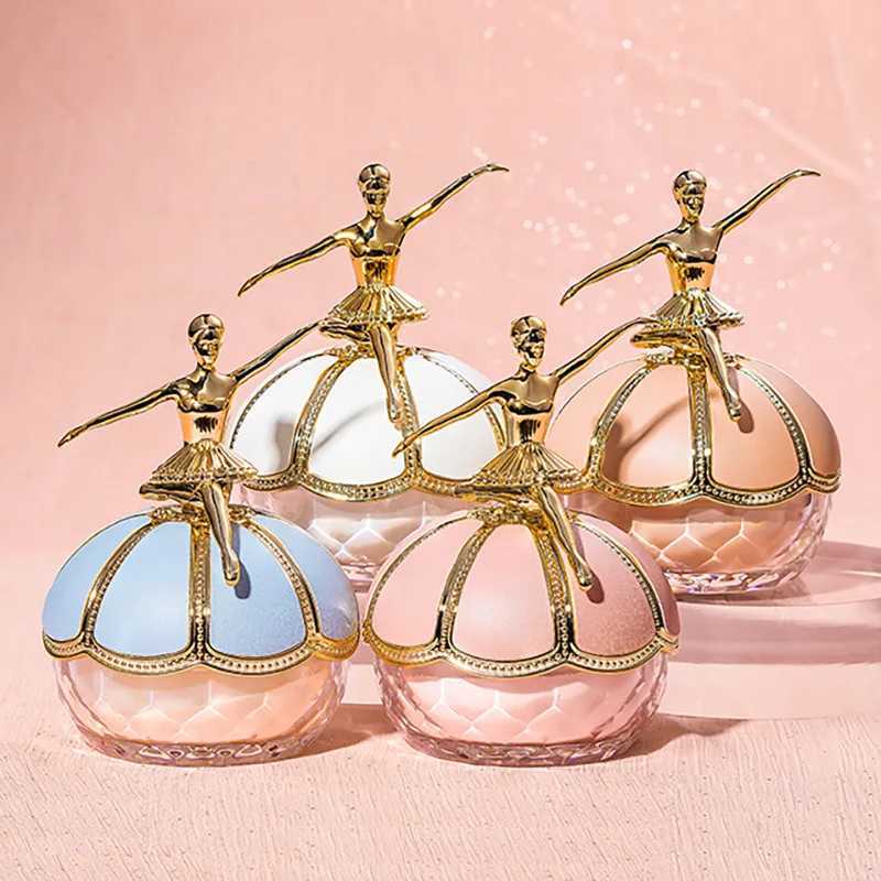 Large capacity ballet small gold statue decorative powder waterproof and sweat resistant makeup long-lasting oil controlled facial powderXJ250407