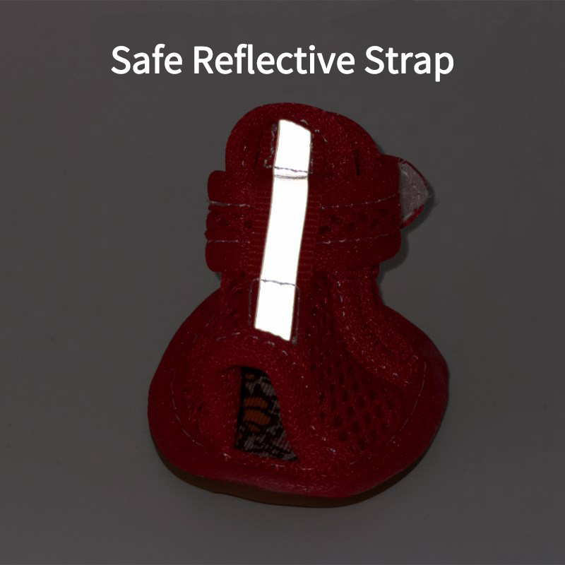 4Pc/Set Non-slip Summer Dog Shoes Breathable Sandals Sneakers for Small Dogs Pet Dog Socks Cute Puppy Cat Shoes Sapato Cachorro