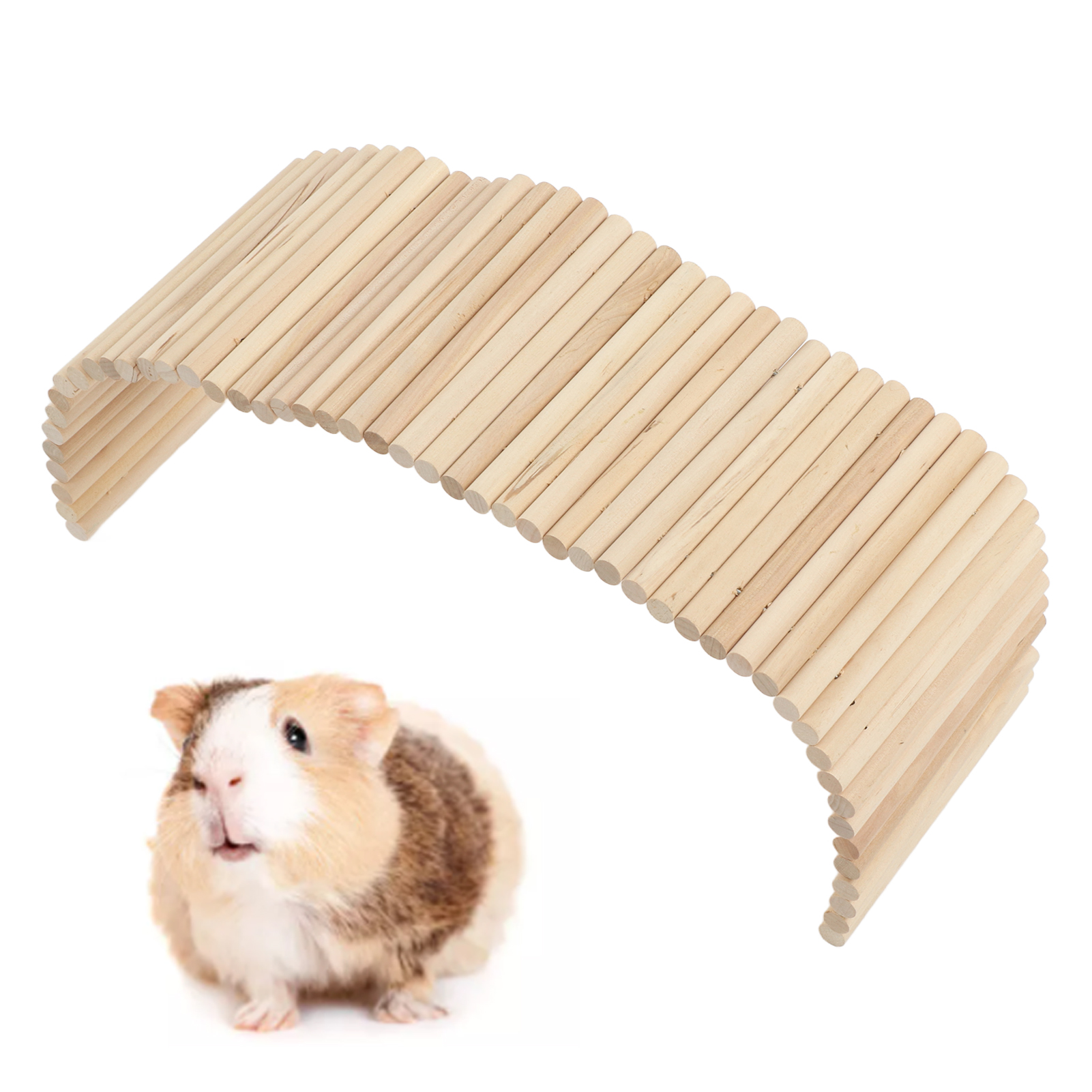 Pet Hideout Bridge Wooden Safe Bendable Small Pet Climbing Tunnel For Rabbits Guinea Pigs Hamsters
