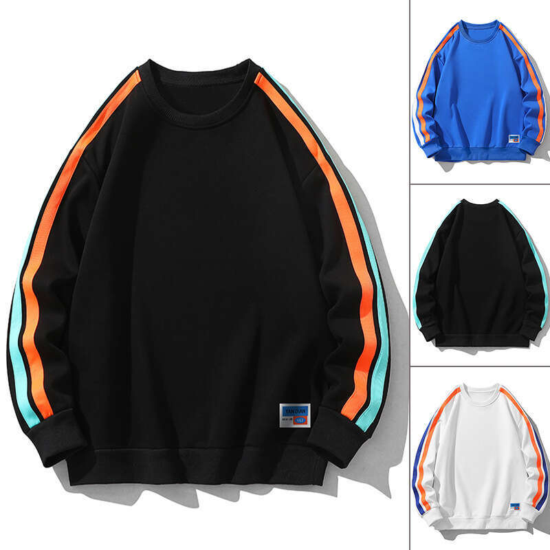 Men's Loose Round Neck Long Sleeved T-shirt for Spring and Autumn, Ins Fashion Brand 2024 New Autumn Outfit, Base Coat, Top Coat Sweatshirt Mens 