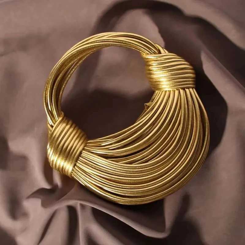 New Arrival Womens handbag new gold luxury designer brand hand-painted noodle bag rope tie rod homeless silver evening clutch fashion T250312