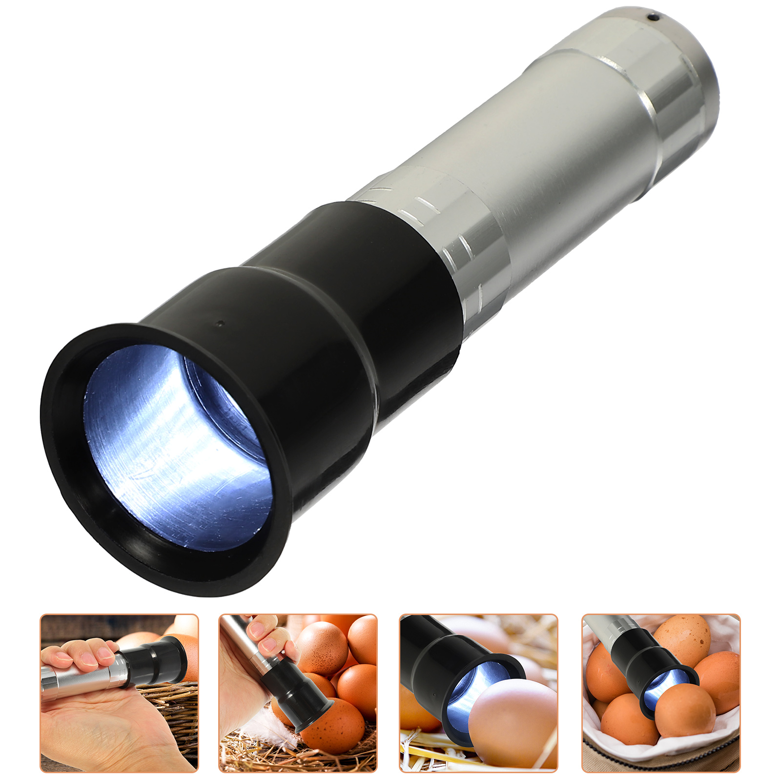 Hand Held Egg Lamp Light Candler for Quail Incubator Eggs Poultry Incubation Tool Aluminum Alloy Candling Equipment Tester