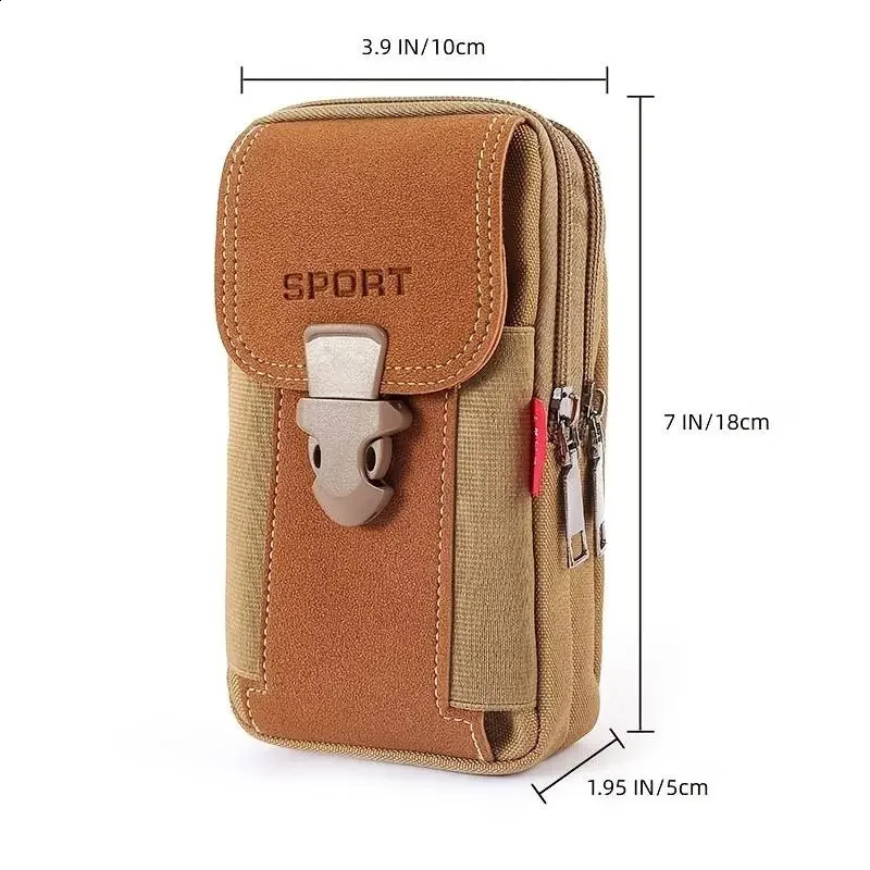 Large Capacity Mens Sports Multifunctional Belt Waist Bag Phone Coin Purse Card Holder Easy To Carry 240725