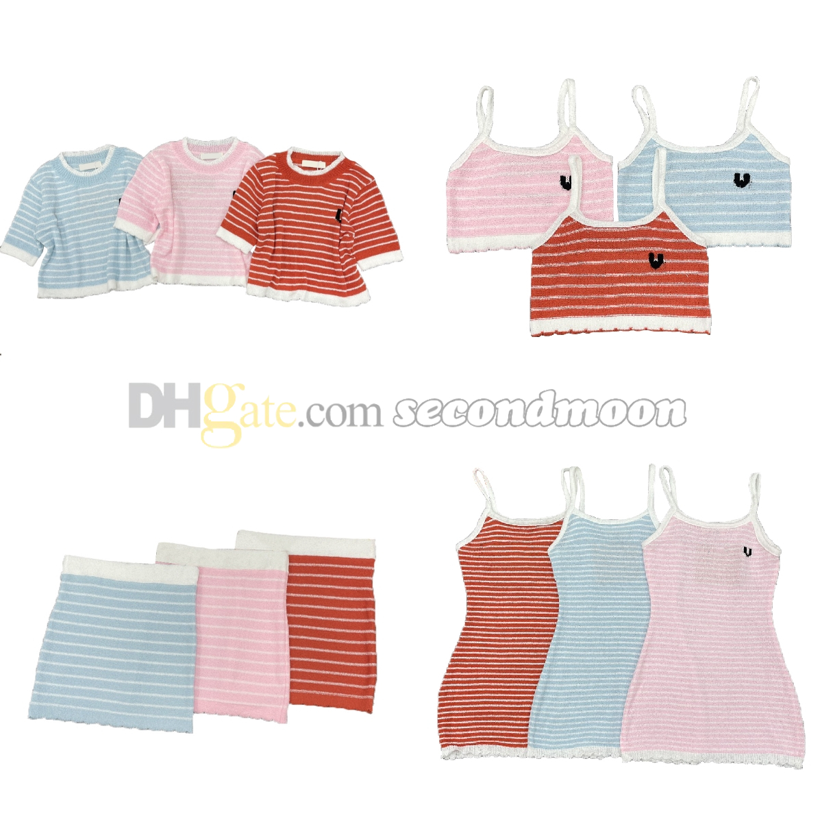 Women Knitting Dress Sexy Sling Vest Summer Fashion Knitted Dresses Letter Printing Sling Tops Woman Vests