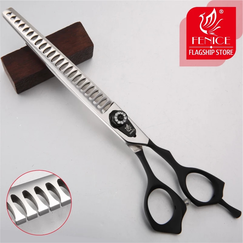Fenice High Quality Professional 7 7.5 inch pet grooming scissors for dogs cutting thinner shears scissors