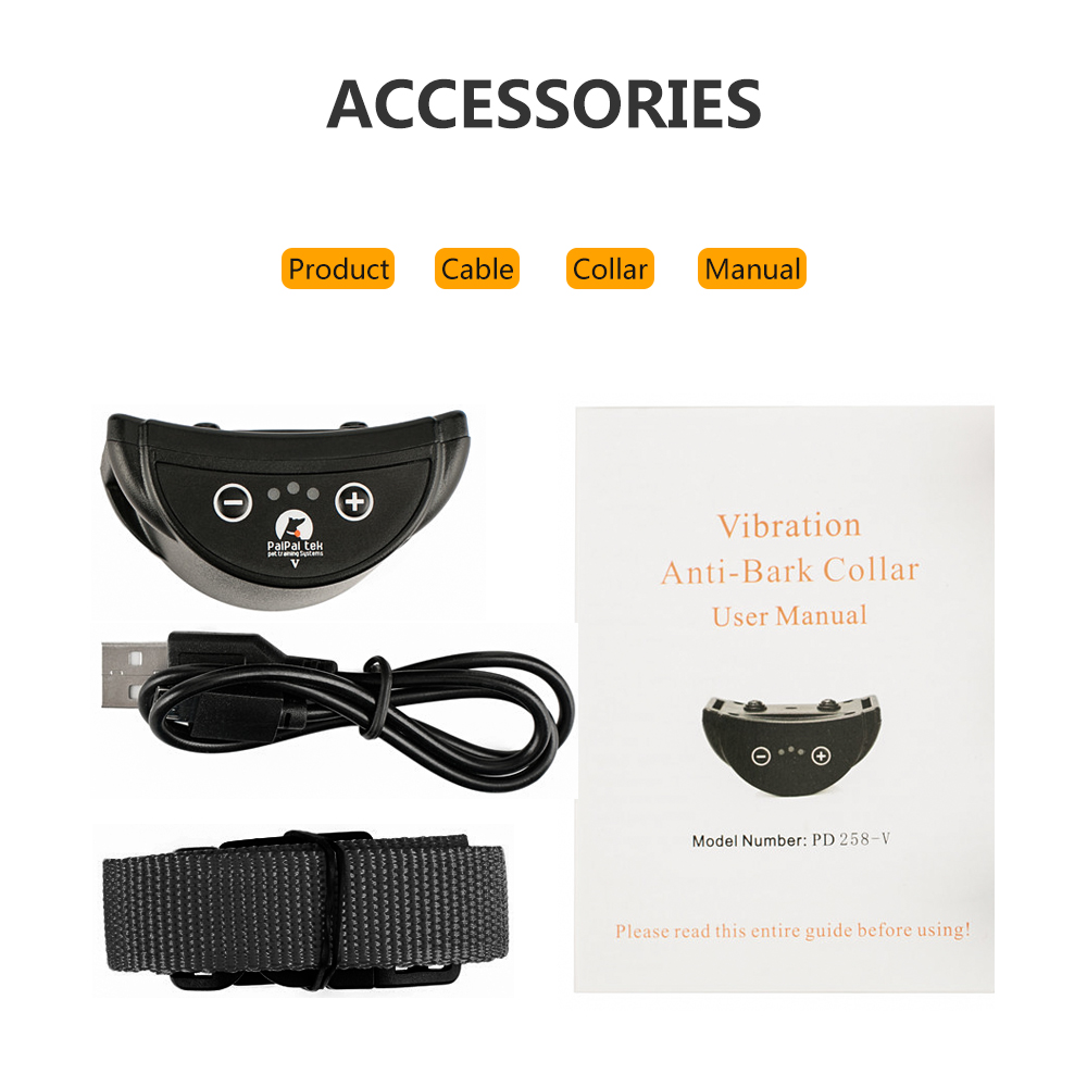 Rechargeable No Static Shock Anti Barking Dog Collar 2020 Anti-Bark Collar Device For Dog