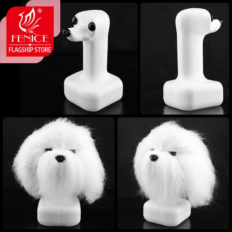 Fenice Pet Simulation Hair Grooming Fake Dog Model Practice Dog Standard Skeleton Model Dog Full Body Fake Hair