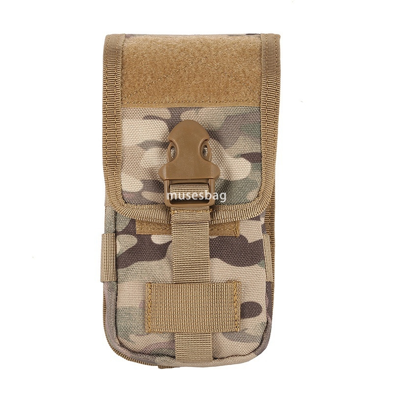 Outdoor new sports double-layer mobile phone bag card bag tactical hanging bag camouflage multi-functional running Fanny pack