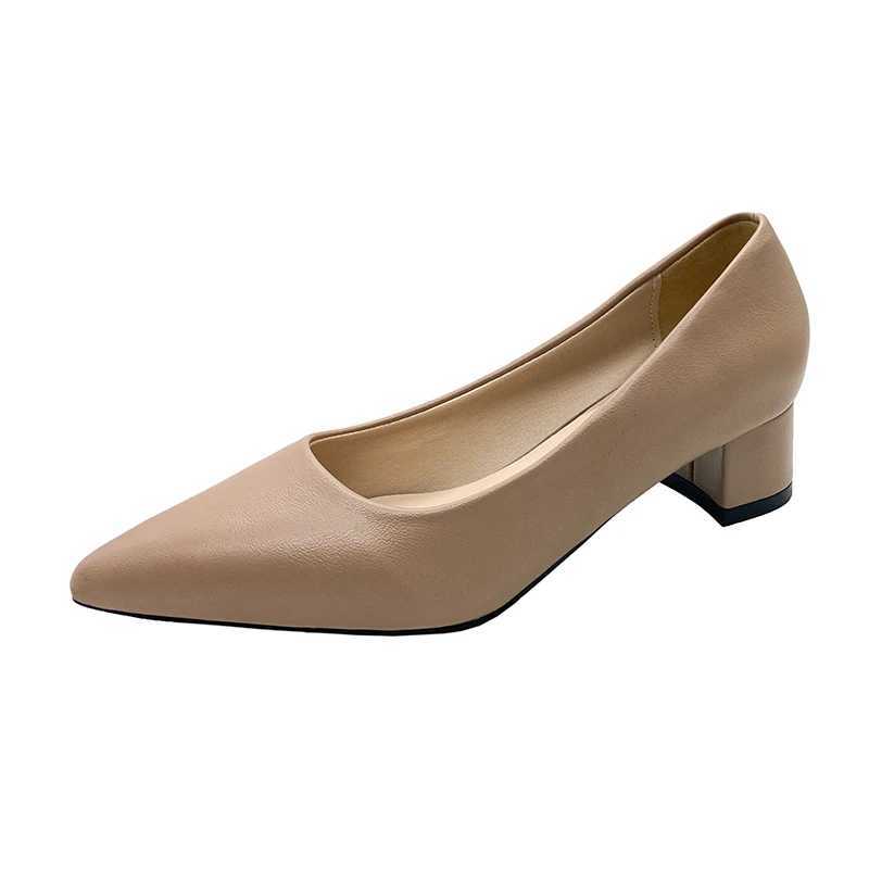 High Quality Spring/Summer New Fi Pointed Shallow Solid Coat Womens Large Professional Work High Heels Single Shoes T241024