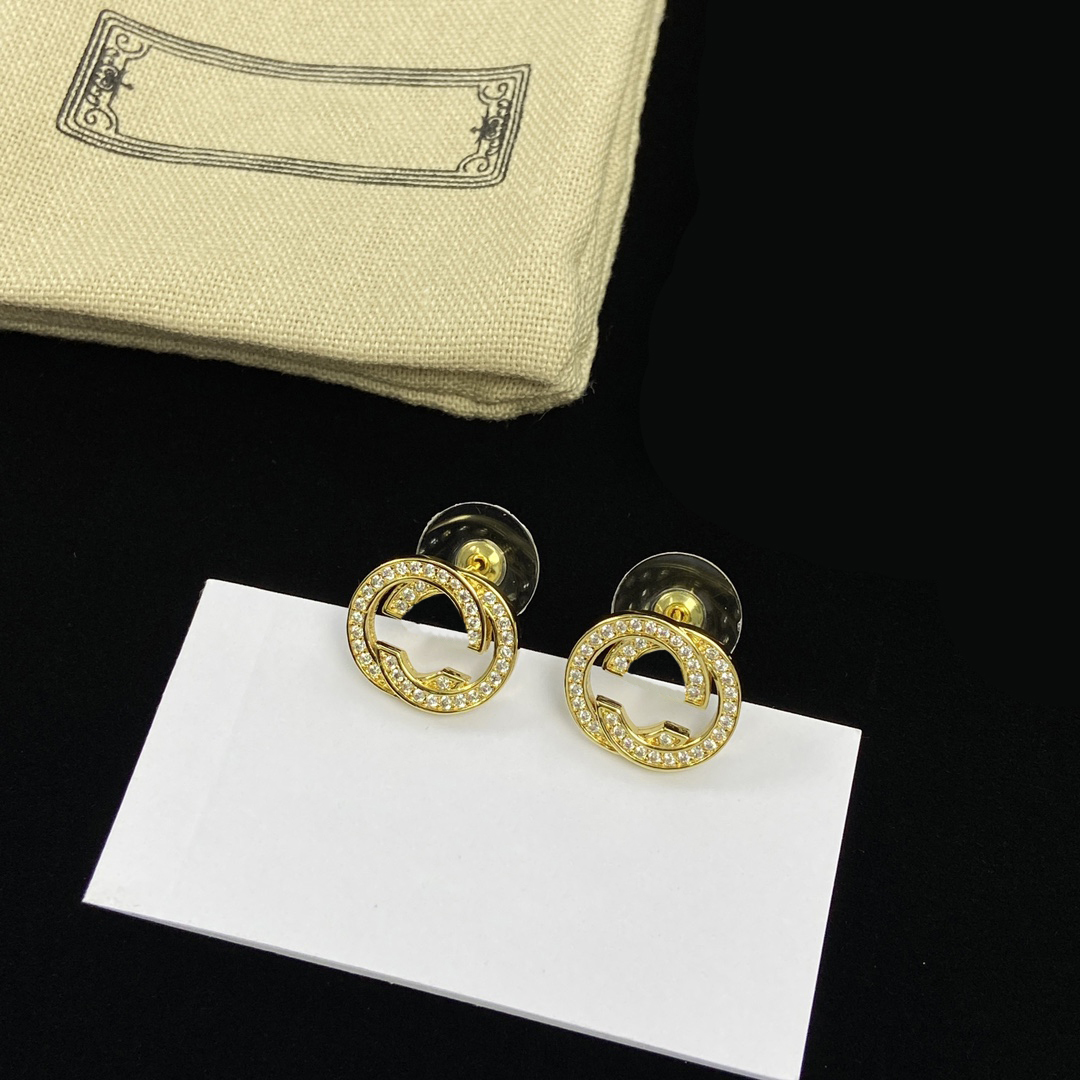 Earrings Designer Men Women 925 Gold Silver Stud Fashion Gold Color Women Party Weddings Jewelry Gift