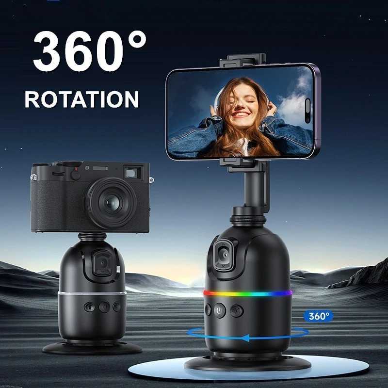 Desktop Atuo Face Tracking 360 Rotation Gimbal Gesture Control Stabilizer Bluetooth Selfie Stick Tripod for Mobile Video VlogM240719