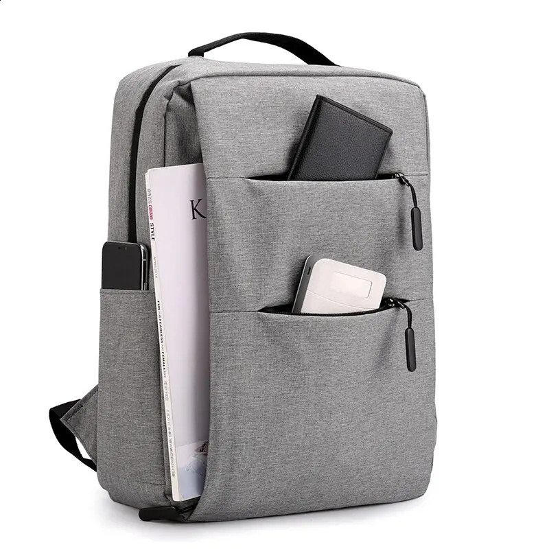 Multi layer zipper notebook bag 13 inches 14 15 computer backpack business mens and womens travel 240730Zl
