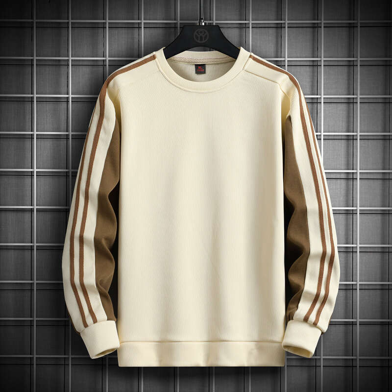 Men's 2024 Spring New Versatile Long Sleeved T-shirt Pullover Round Neck Hoodie Men's Base Shirt Large Size Sweet Outstanding Sweatshirt Wom
