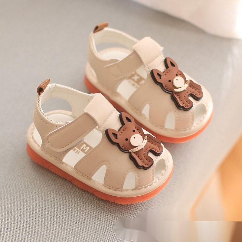 Summer Sandals, Baotou Baby Learning Walking Boys Girls, Baby's Name: Shoes, Cartoon Soft Sole, and Loud Children's Shoes F704-24