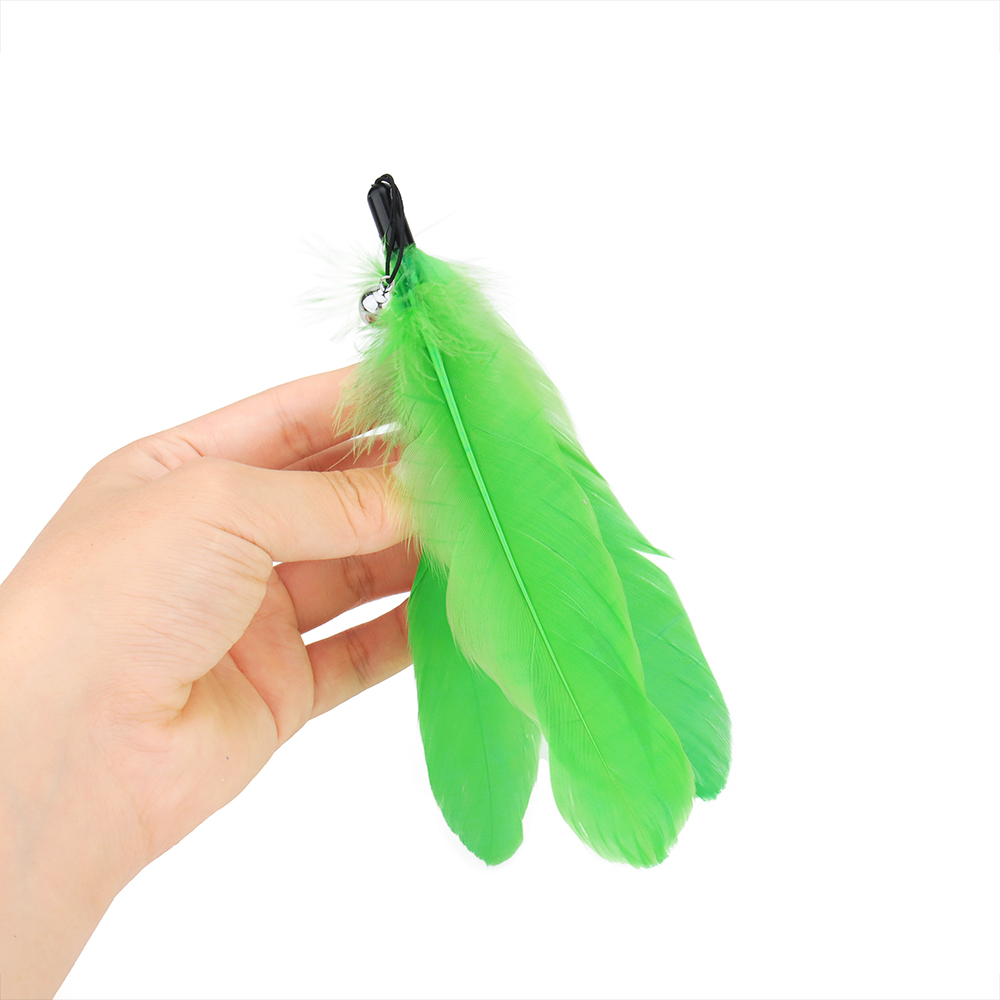 5pcs Feather Ball Accessories For Cat Toy Funny Cat Stick Replace Plush Mouse Teaser Stick Replacement Interactive Pet Toy