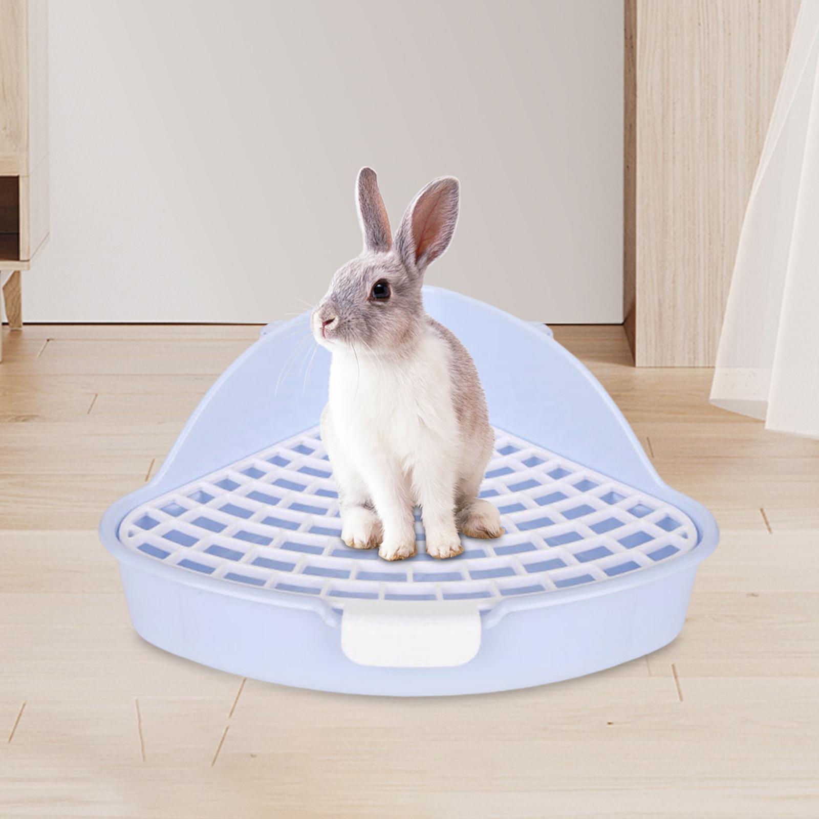 Medium Rabbit Litter Box Bunnies Corner Toilet Box for Ferret Hamster Dragon Cat Guinea Pig Dutch Pig Supplies