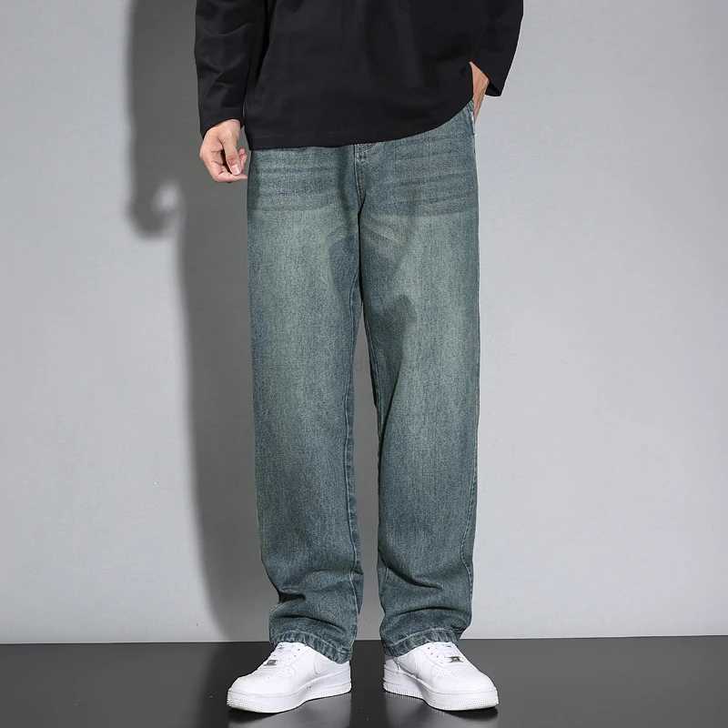 Baggy Jeans Men Wide Leg Pants Casual Oversize Jeans For Men Clothing Loose Fit Streetwear Vintage Male Denim Trousers New Z240912