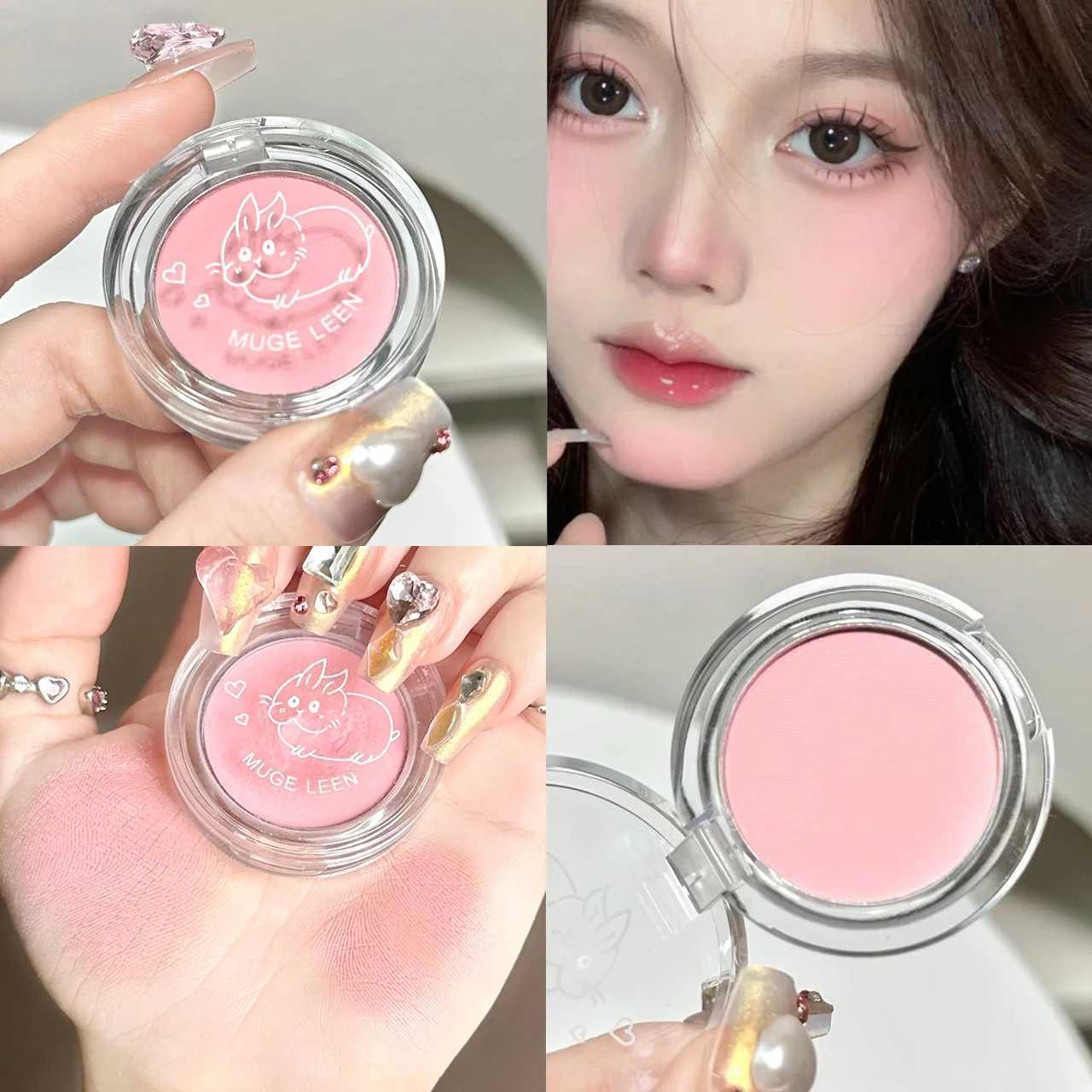 Orange Pink B Palette Long-lasting Natural Cheek Contour Tint Ber Powder Soft Face Makeup Matte Peach Pink Rouge ContourXJ241225