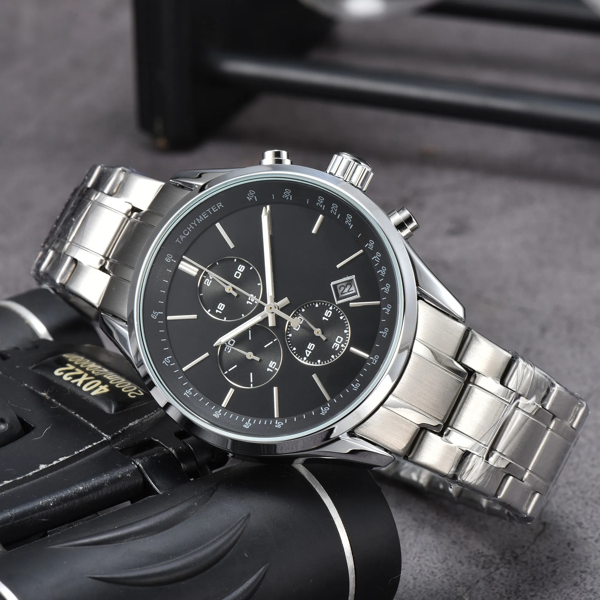 2024 High Quality Top Brand Mens Watch Business Casual Stainless Steel Strap Multi-Function Chronograph Automatic Quartz Man Quartz Watchwrist Fashion Male