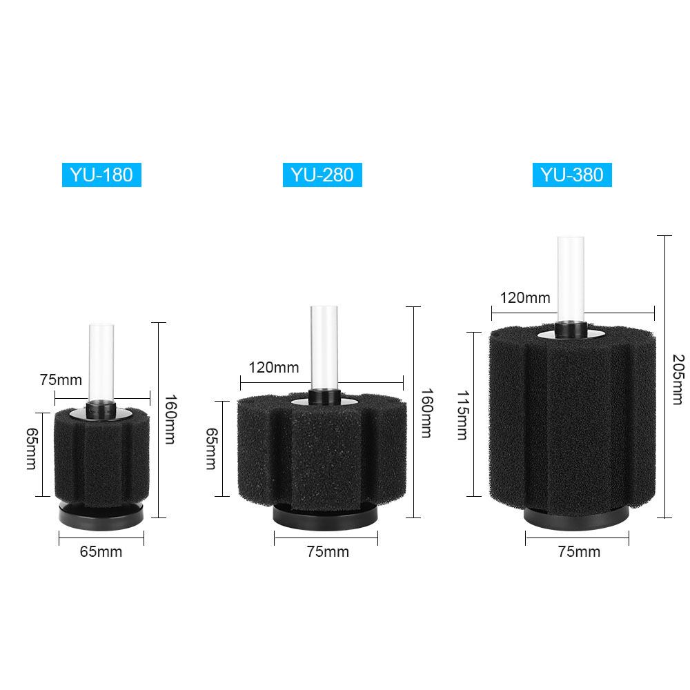 Aquarium Bio Sponge Filter Accessories Collocation Air Pump 2-In-1 Oxygen Filter For Fish Tank Shrimp Pond