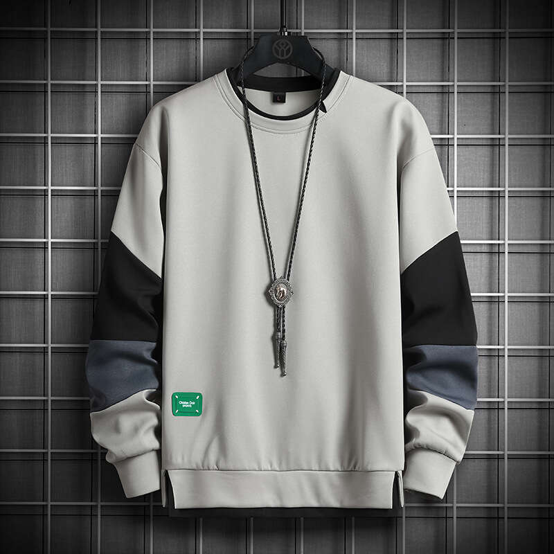 Sweatshirt Men's Casual 2024 Autumn New Korean Version Ins Trendy Long Sleeved Sweatshirt Base Shirt Youth Plus Size Men Hoodies Sweatshirt Men D