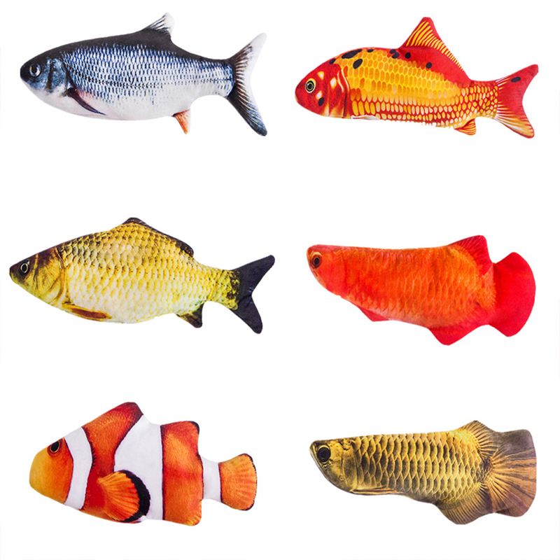 Pet Soft Electronic Fish Shape Cat Toy Electric USB Charging Simulation Fish Toys Funny Cat Chewing Playing Supplies Dropshiping
