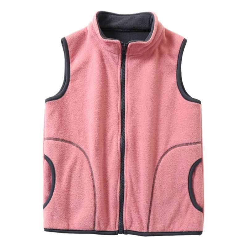XEB Spring and Winter Childrens Clothing Vest Velvet Vest for Boys and Girls Plush Warm Jacket Teddy Vest Childrens ClothingW240724