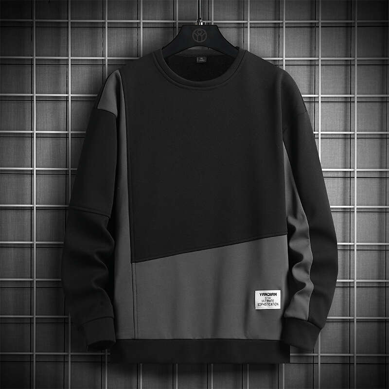 Long Sleeved Hoodie Men's 2024 Autumn Winter New Round Neck Loose and Versatile Korean Version Base Coat Jacket Trendy Brand Mens Designer Hoodie