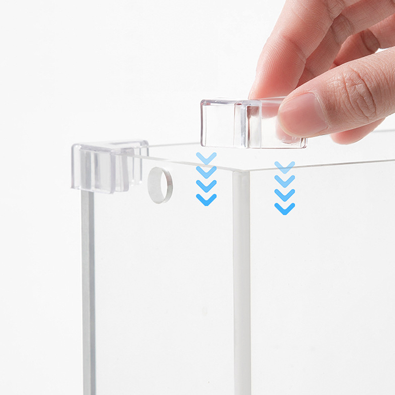 4pcs/set Silicone Transparent Anti-collision Fish Tank Corner Protector Adhesive Free Protective Cover Aquarium Accessories