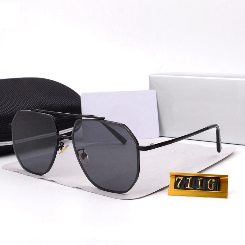 Men Sunglasses Classic Brand Retro Sunglasses Luxury Designer Eyewear Metal Frame Designers Sun Glasses Woman with box SY-7116