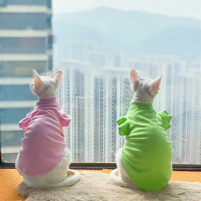 2021 Luxury Sphynx Cat Clothes Summer Dog Fancy Dress For Hairless Cats Clothing Small French Bulldog Puppy Costume Kittens VestB270726