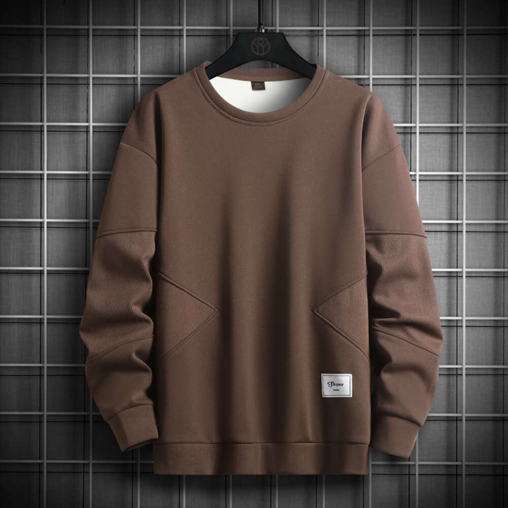 Round Neck Sweatshirt Men's 2024 Autumn New Casual Long Sleeved T-shirt Korean Version Trendy Cotton Versatile Loose Top Designer Hoodies Graphic
