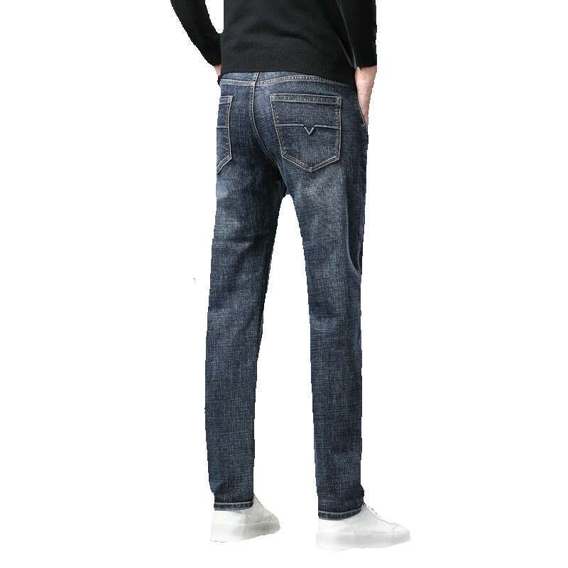 2024 New Jeans Autumn Winter with Thick Velvet Loose Straight Tube Simple and Trendy Brand Mens Casual Long Pants Straight Tube Gold Velvet Pants