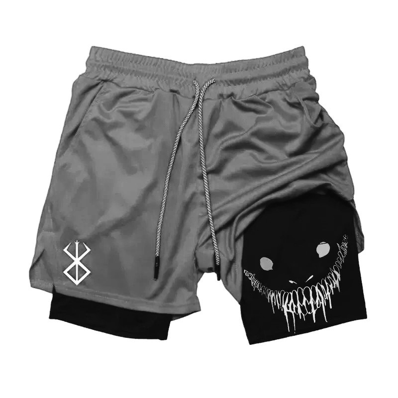 Men's Shorts Summer Men Running Fitness Gym Training 2 In 1 Sports Quick Dry Workout Jogging Double Deck Sports And Fitness Shorts