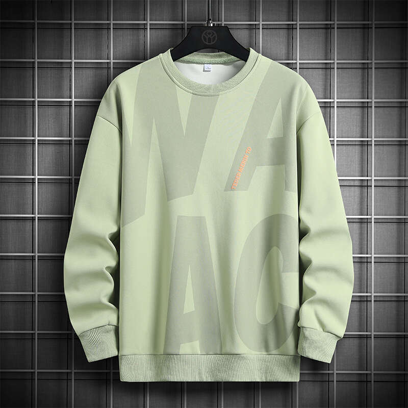 Men's Hoodie Spring 2024 New Trendy Brand Long Sleeved T-shirt Versatile Casual Loose Round Neck Oversized Men's Top Sweatshirt Designer Tra