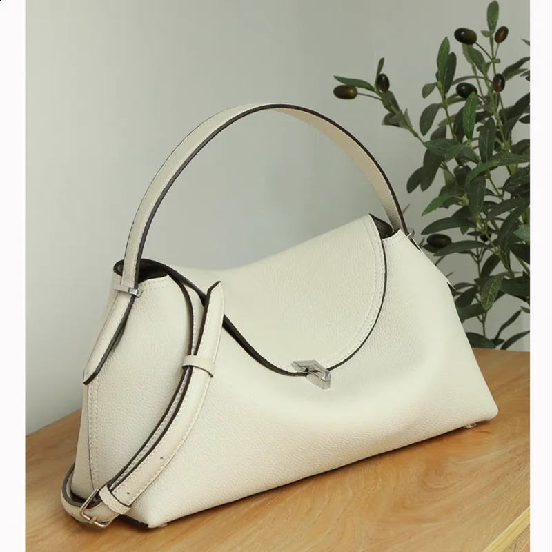 Temperament large-capacity bucket high-grade solid color soft fashion one shoulder leather tuote bag woman 240726
