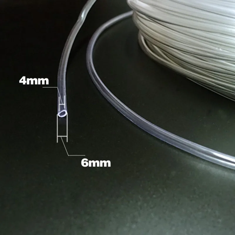 4*6mm Aquarium Tube Reinforced Transparent Aquarium Oxygen Pump Hose Air Bubble Stone Fish Tanks Pond Pump Tube accessories