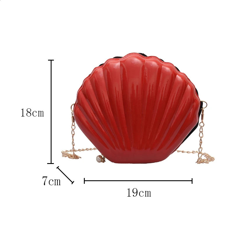 Fashion Women Shoulder Handbags Shell Bag Chain Cute Sequins Small Phone Money Pouch Zipper Crossbody Bags for y240725ZYl