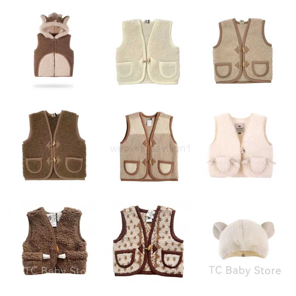 AL Baby Winter Vest Kids Super cute 80% Wool made Toddler Lovely Children Boys Girls Keep Warm Wool Vest With ButtonXJ240726