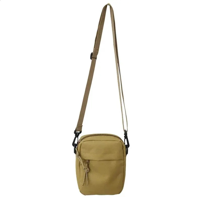 Sling Bags For Men Casual Canvas Small Zipper Crossbody Pouch Simple Shoulder Bag y240902