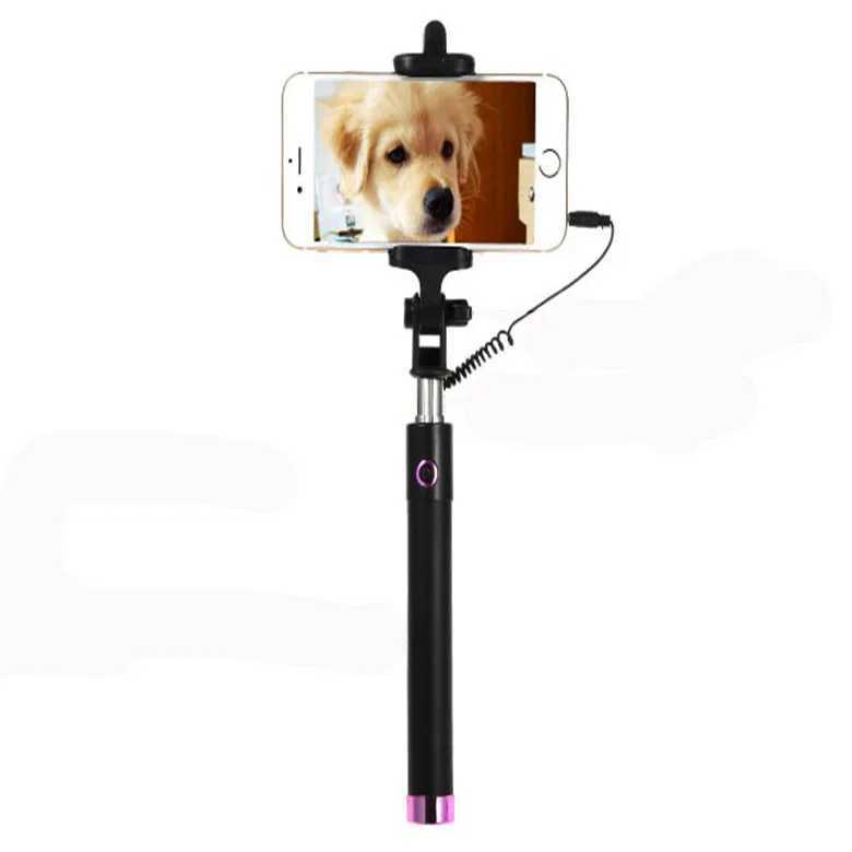 New General Android Extended Selfie Stick Mobile Phone Folding Selfie Stick with Wire Control Integrated Generation 3 Mini Model M240719