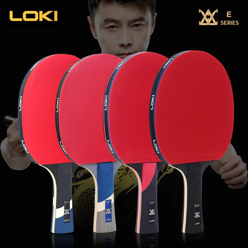 Loki ESeries Table Tennis Racket Professional Carbon Blade Ping Pong Paddle High Elastic Rubber 240716