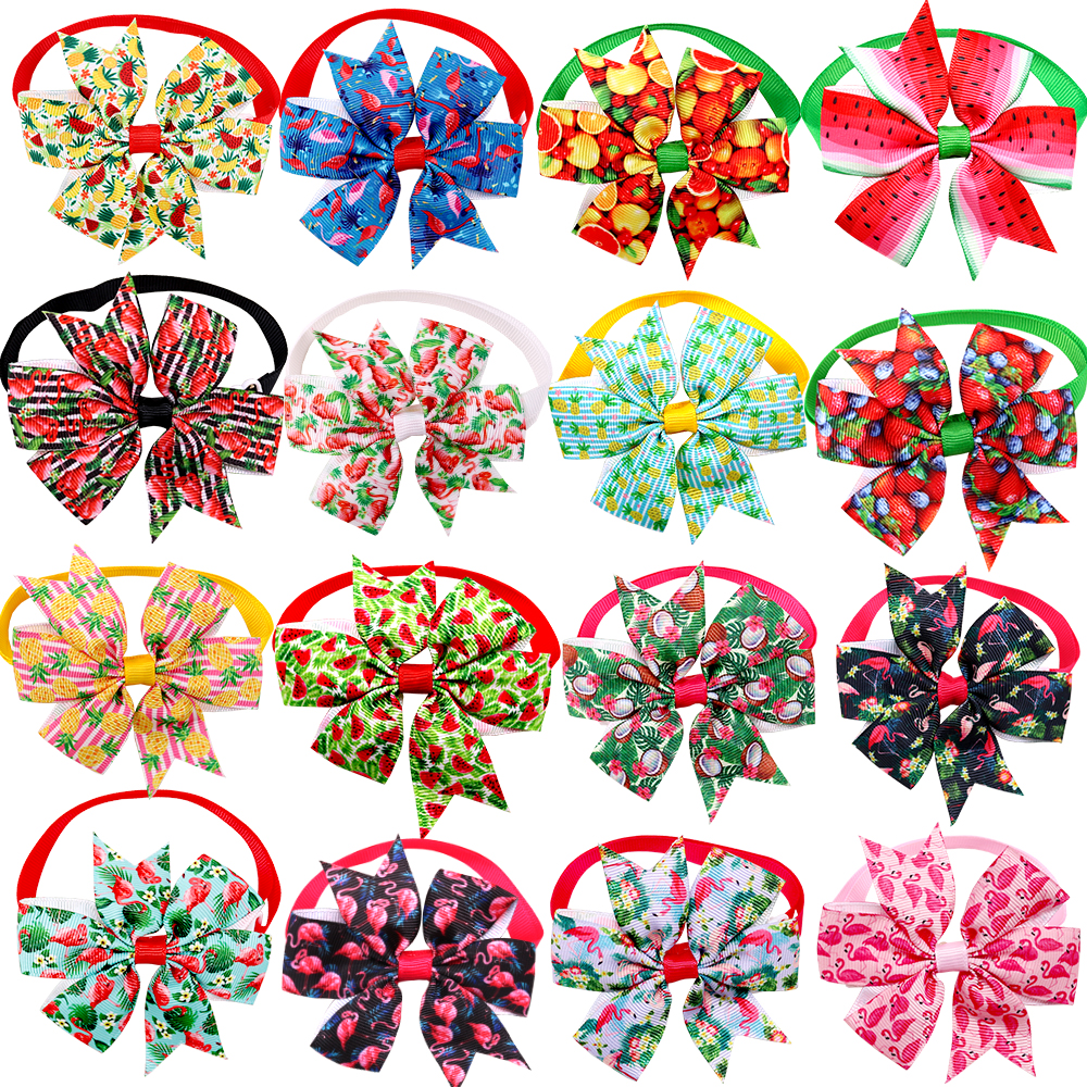 50PCS Small Dog Cat Bowtie Neckties Spring Summer Pet Dog Grooming Accessories For Dogs Pets Bow Tie Pet Products